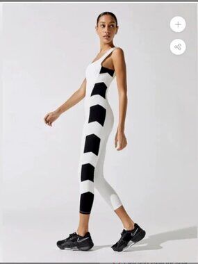 Port De Bras Chantilly and Black Arrow Unitard-size M